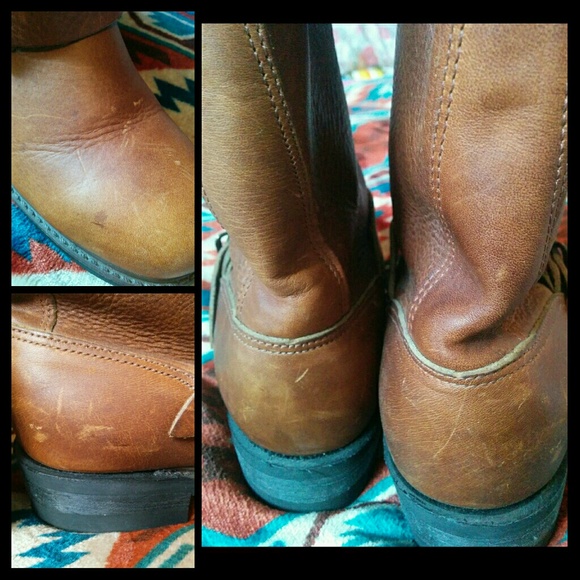 Genuine Leather Vintage Cowboy Boots Brown 🐎👢 - Picture 6 of 8